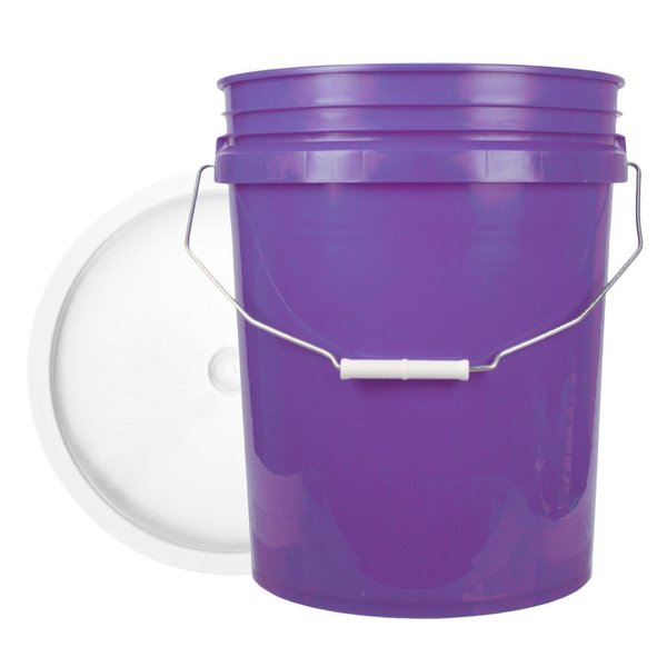 World Enterprises Round Bucket Set  Purple and White 5PPL,345WHY